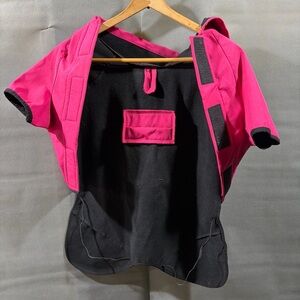 Blueberry Pet Dog SZ 18” Pink Waterproof Hooded Rain Jacket Soft Windbreaker
